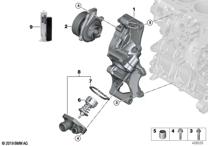 BMW Aggregateträger F39 F45 F46 F48 F54 F55 F56 F57 F60 115185776