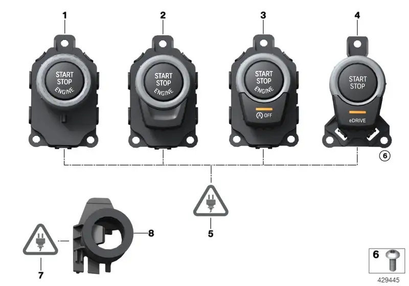 BMW Schalter Start/Stop 61319153833 - 5er, 6er