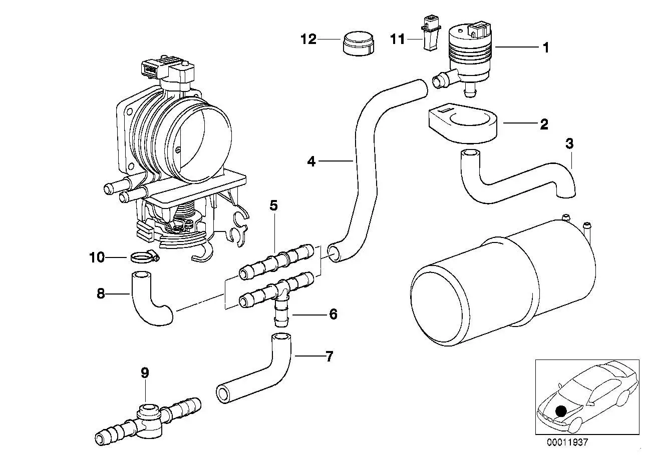 BMW Verbindungsstück E36 E38 E39 13531427072 - Bildposition 05
