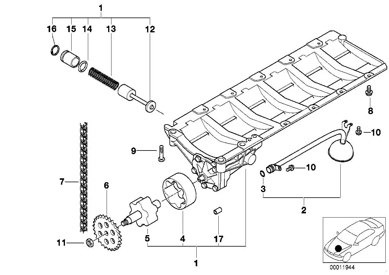 BMW Ölpumpe E38 E39 E46 11417507350 - 3er E46, 5er E39, 7er E38