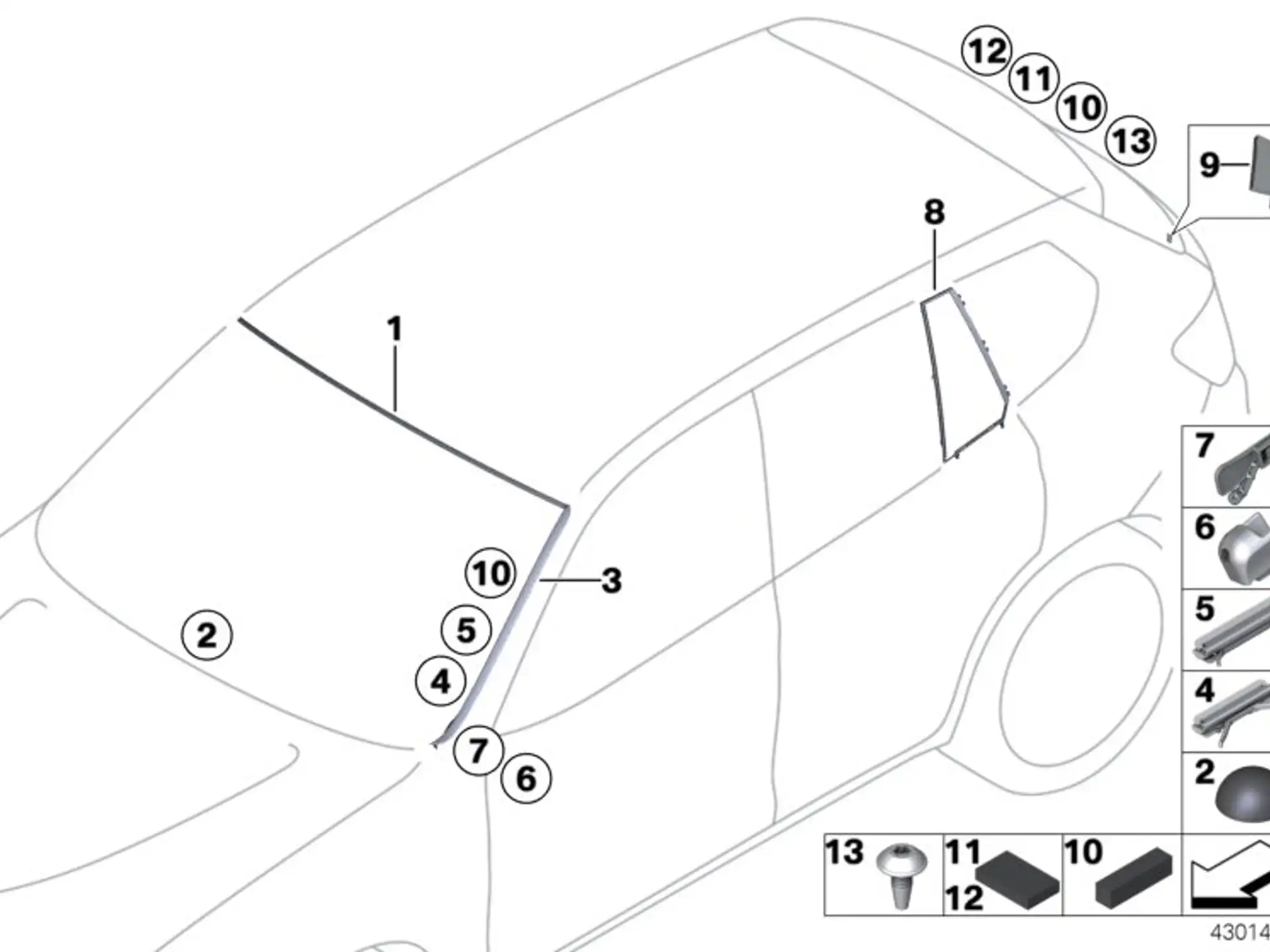 BMW Klammer F01 F02 F04 F25 F26 51137232420