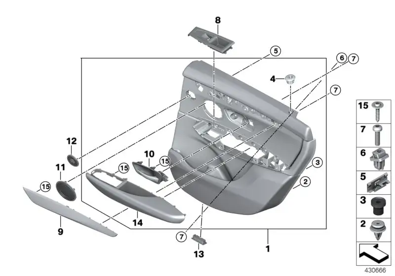 BMW Blende Lautsprecher Hochton F45 F46 F48 51417382804 - 2er, X1
