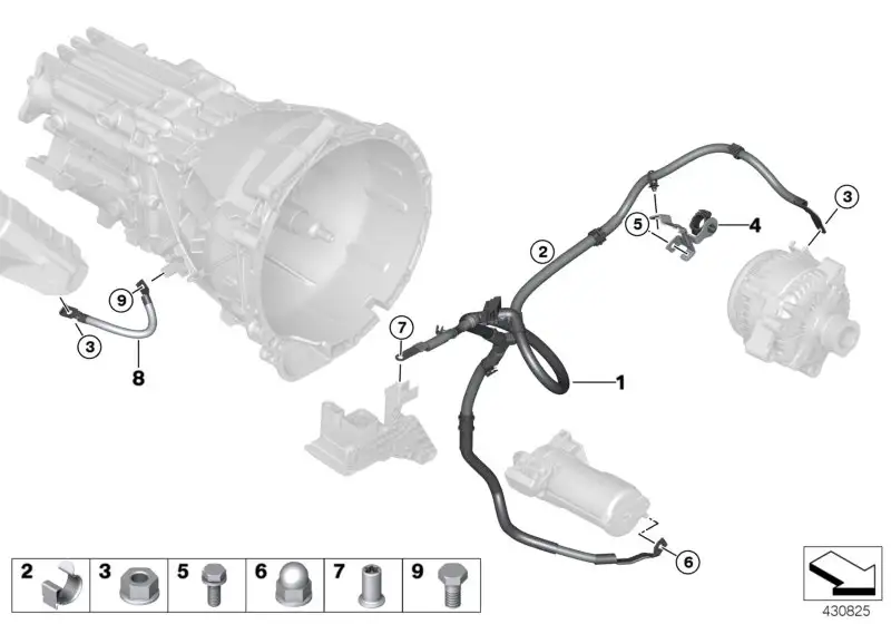 BMW Kabel Generator-Anlasser F20 F21 F22 F23 F30 F31 F32 F36 1242