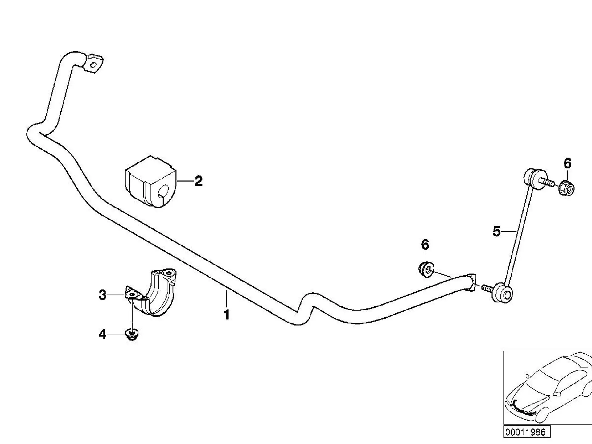 BMW Gummilager Stabilisator E46 E85 E86 31351094556