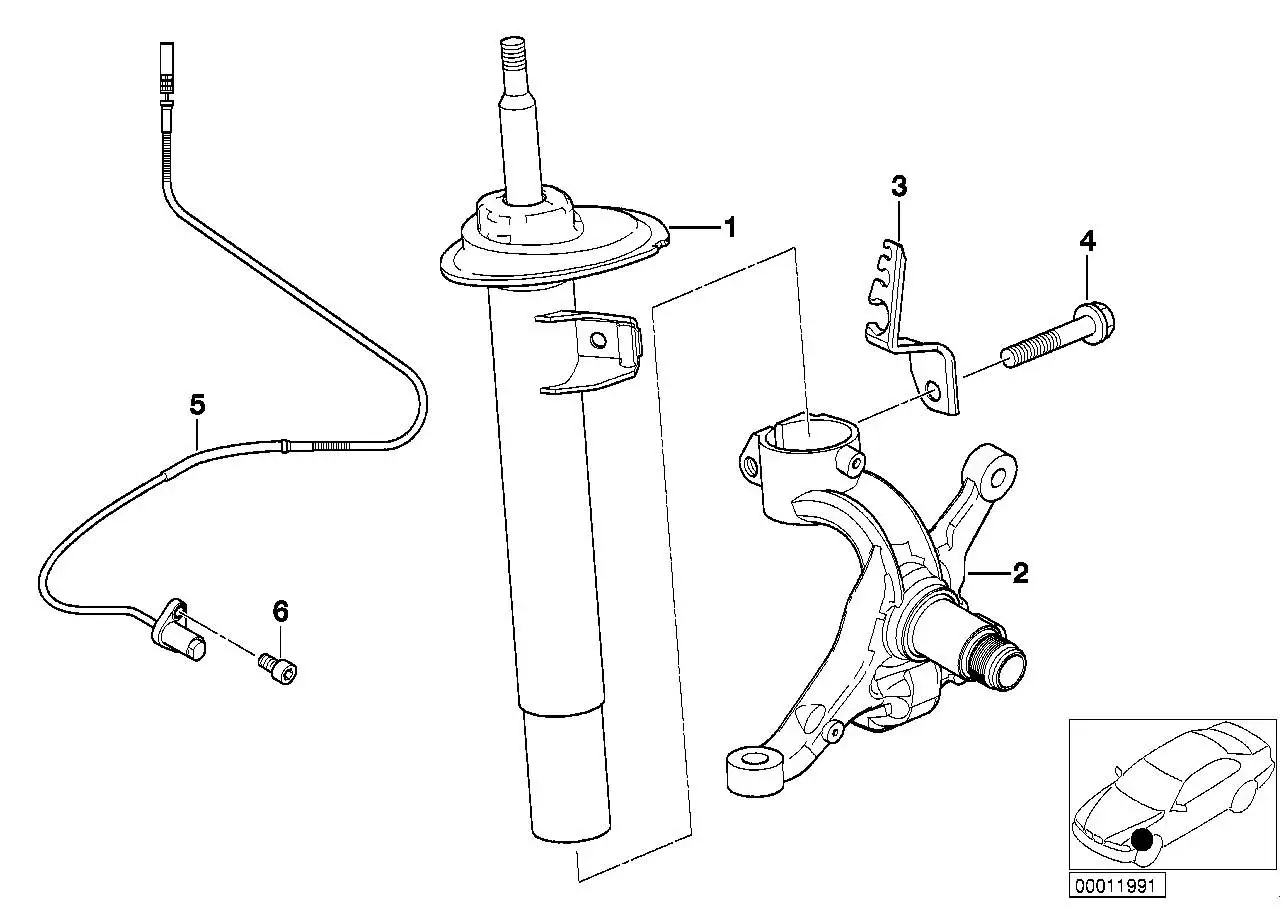 BMW Halter ABS/BVA-Leitung links E46 E85 E86 34526780591 - 3er E4