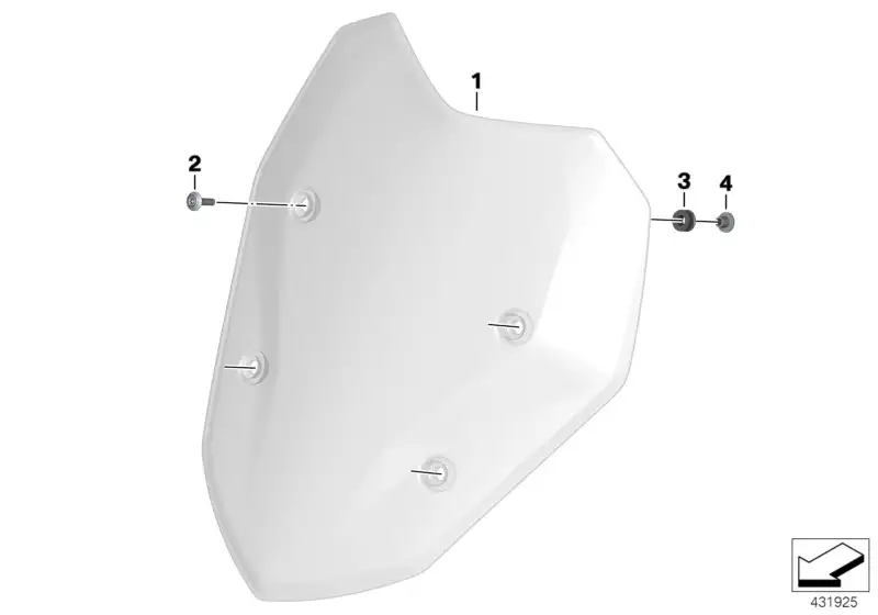 BMW Windschild K49 46637717038 - Bildposition 01