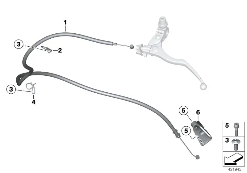 BMW Kupplungszug K49 32738555346