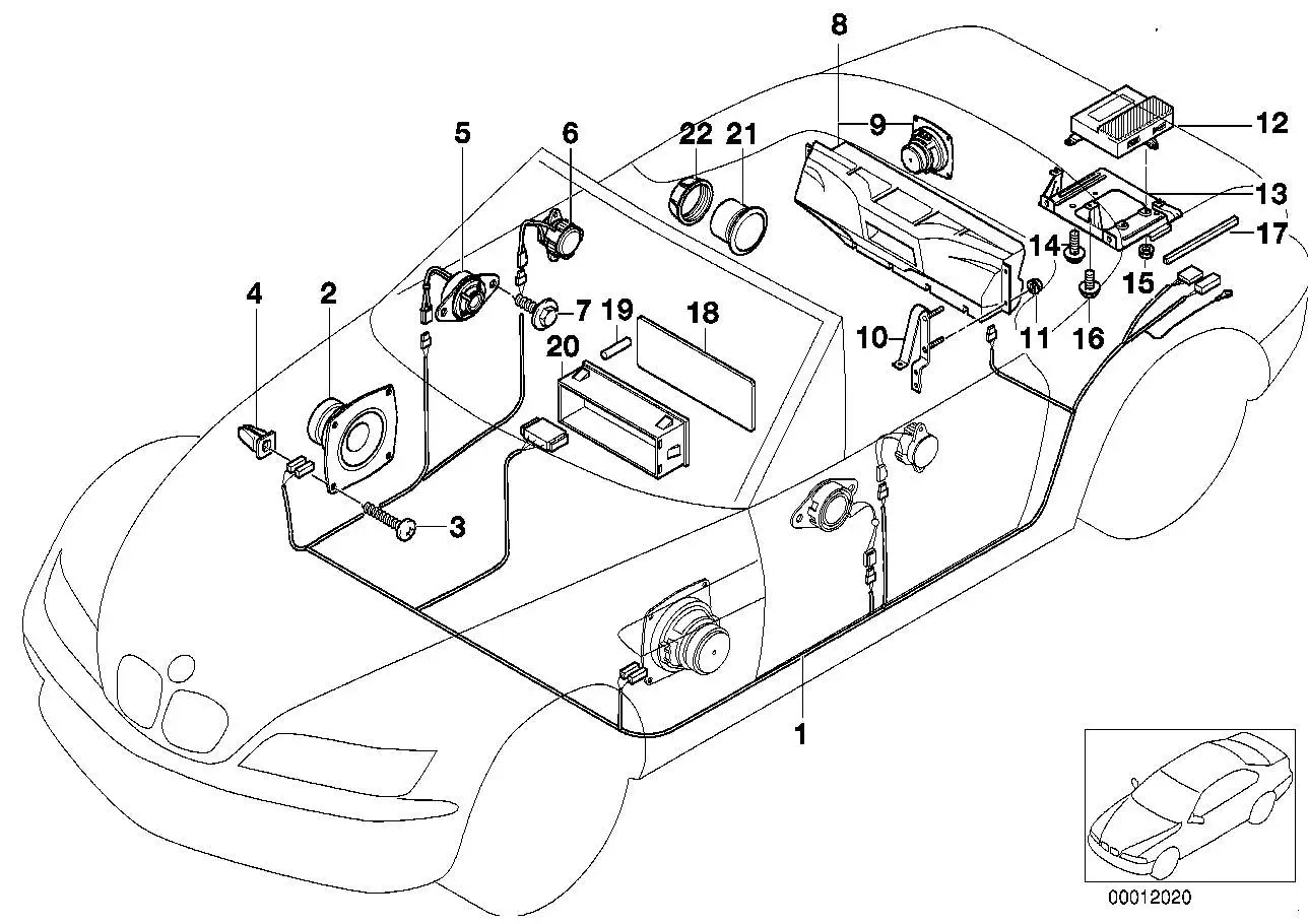 BMW Linsenschraube E38 E39 E46 E53 K26 07146977946 - Bildposition
