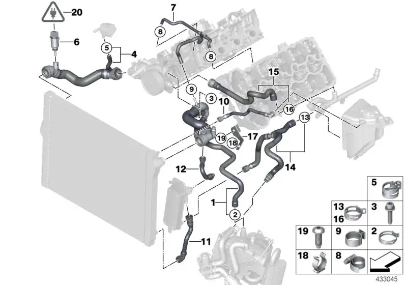 BMW Federbandschelle F01 F02 F06 F07 F10 F11 F12 F13 64219174339