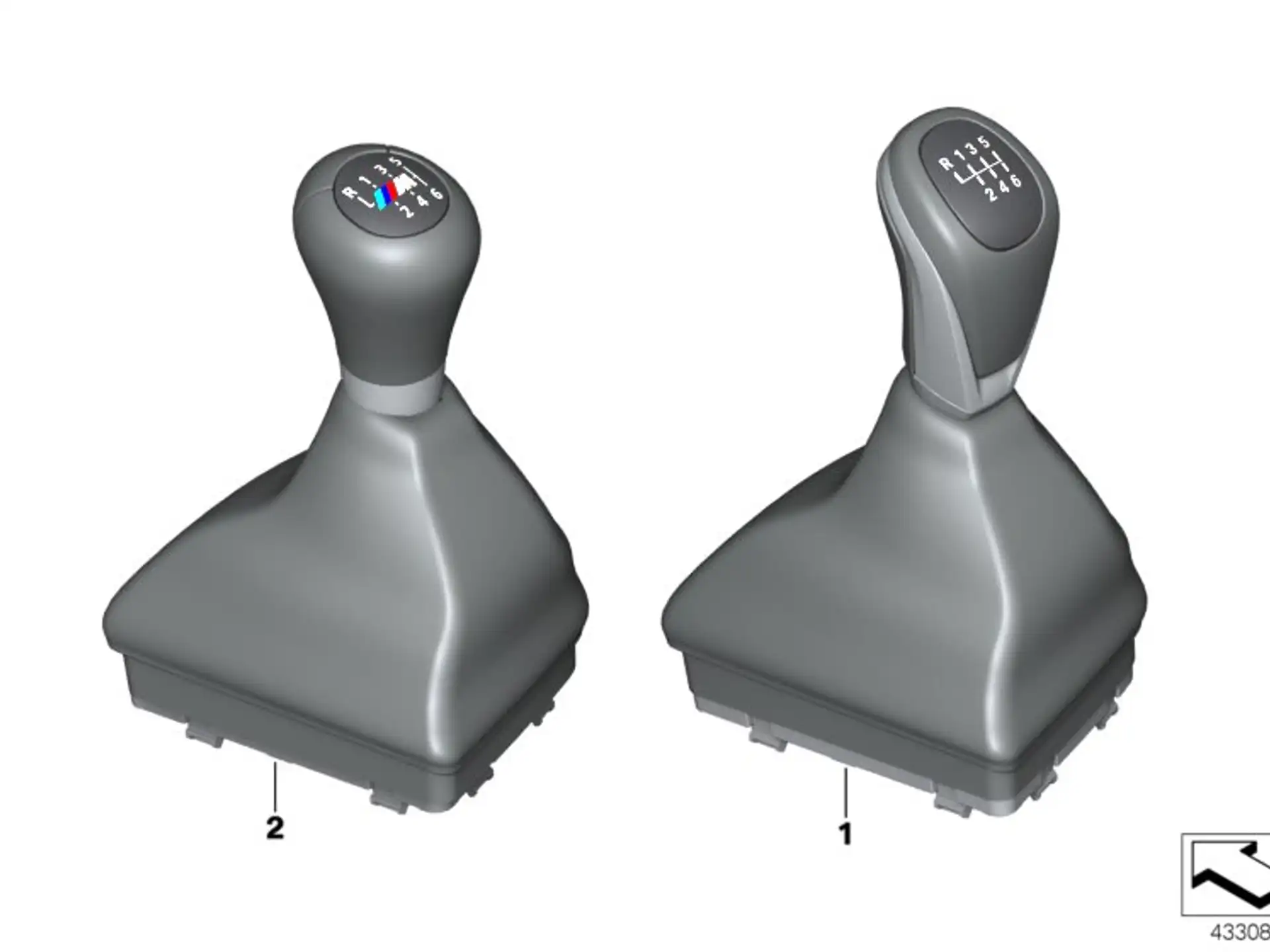 BMW Schaltknopf Kunststoff mit Balg/6-Gang F45 F46 25117642003