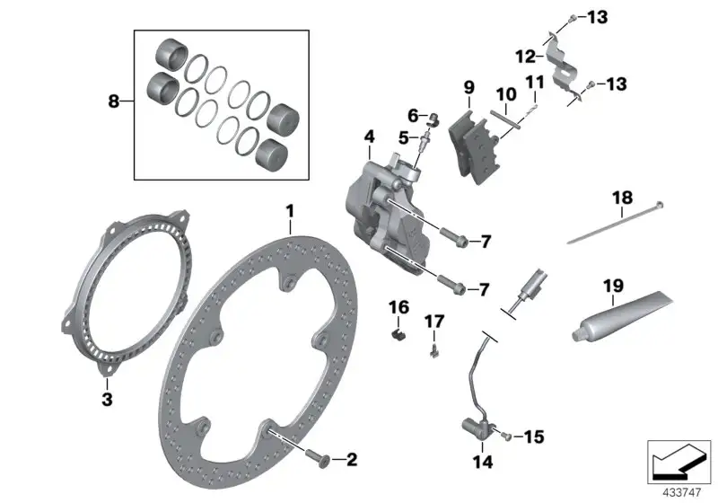 BMW Bremsscheibe abgesetzt vorne K27 34117709436 - Bildposition 0