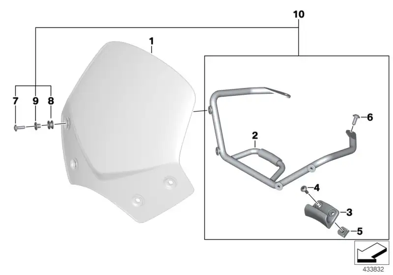 BMW Windschildhalter K27 46637697210 - K27 /