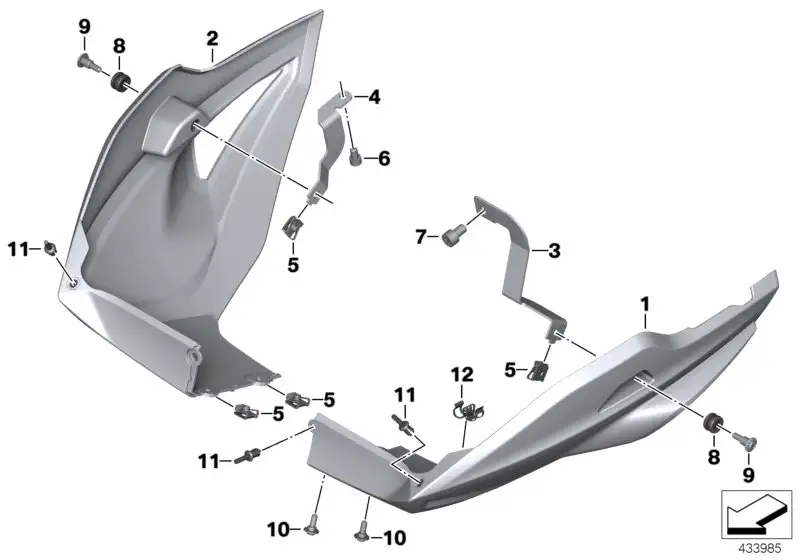 BMW Motorspoiler links K49 46637717049 - Bildposition 01