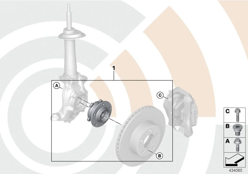 BMW Reparatursatz Radlager vorn E81 E82 E87 E88 E90 E91 E92 E93 31222405866