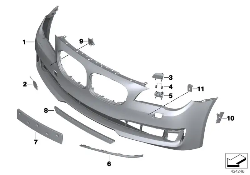 BMW Stossleiste links F01 F02 51117295271 - 7er F01, 7er F02, 7er