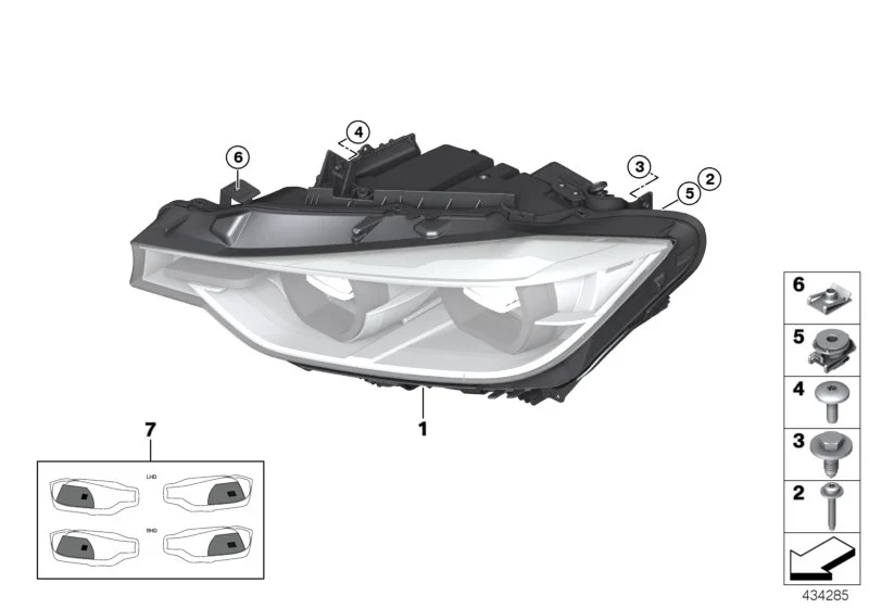 BMW Flachkopfschraube F20 F21 F22 F23 F30 F31 F32 F33 F34 F36 F45 F46 F80 F82 F83 F87N I12 I15 07119908008