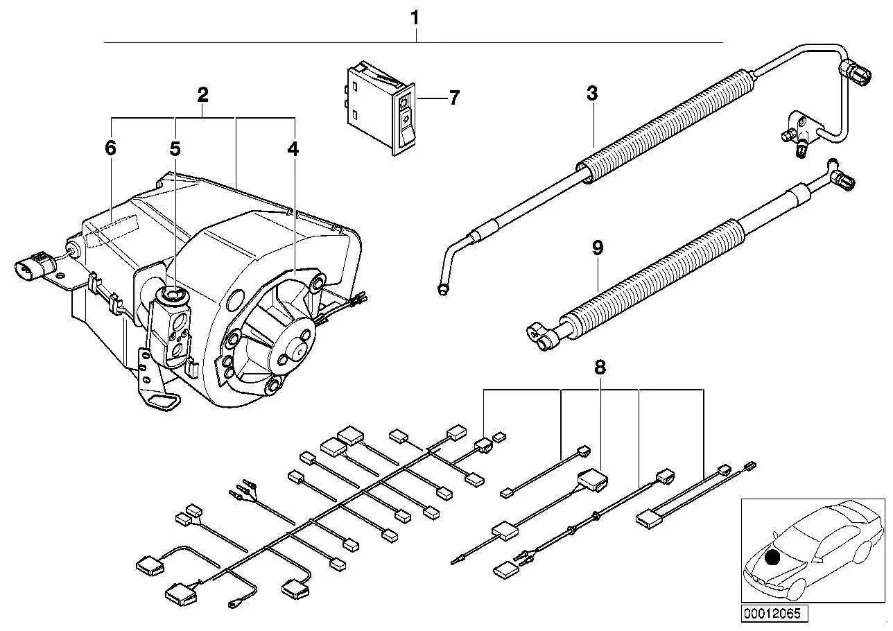 BMW Schalter Klimaanlage E36 61319404048