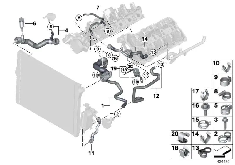 BMW Entlüftungsleitung Motor F01 F02 F06 F07 F10 F11 F12 F13 F15