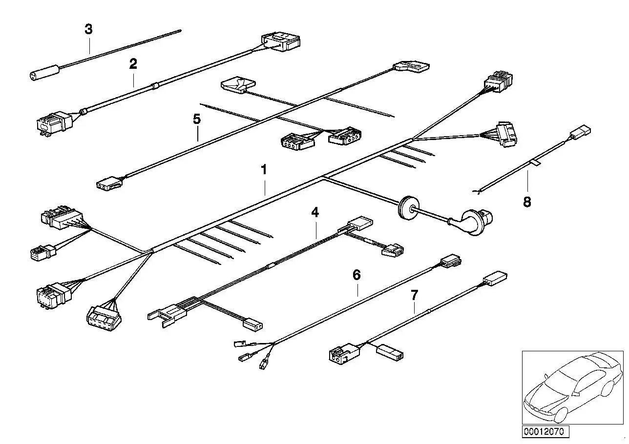 BMW Rep.-Kabel Gurtstrammer E36 61128372847 - Bildposition 08