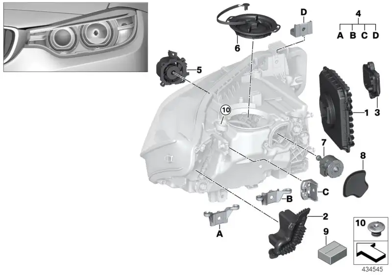 BMW LED-Modul Blinker rechts 63117419618