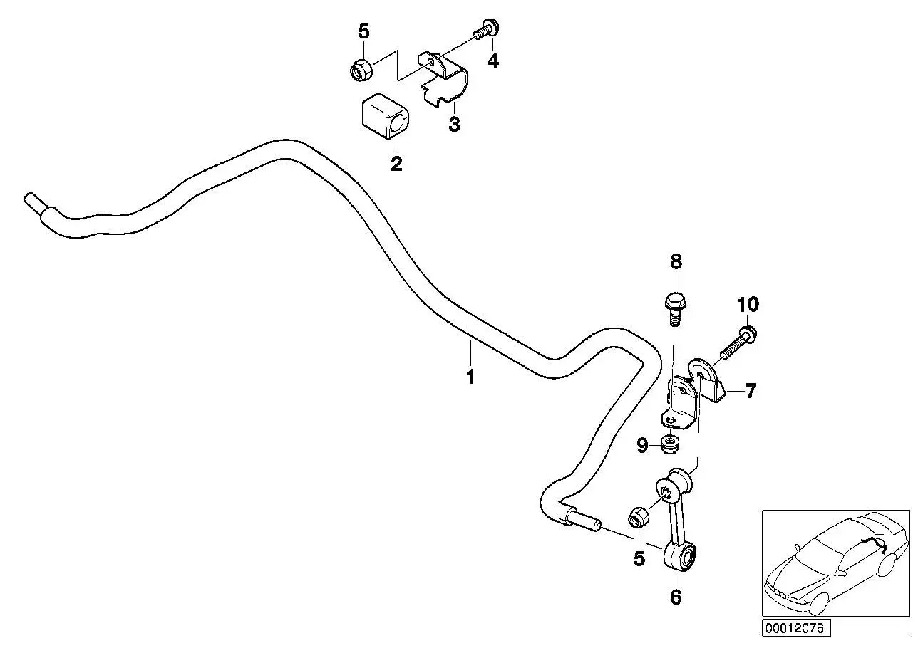 BMW Gummilager Stabilisator E46 E85 E86 E89 33551094551 - 3er E46
