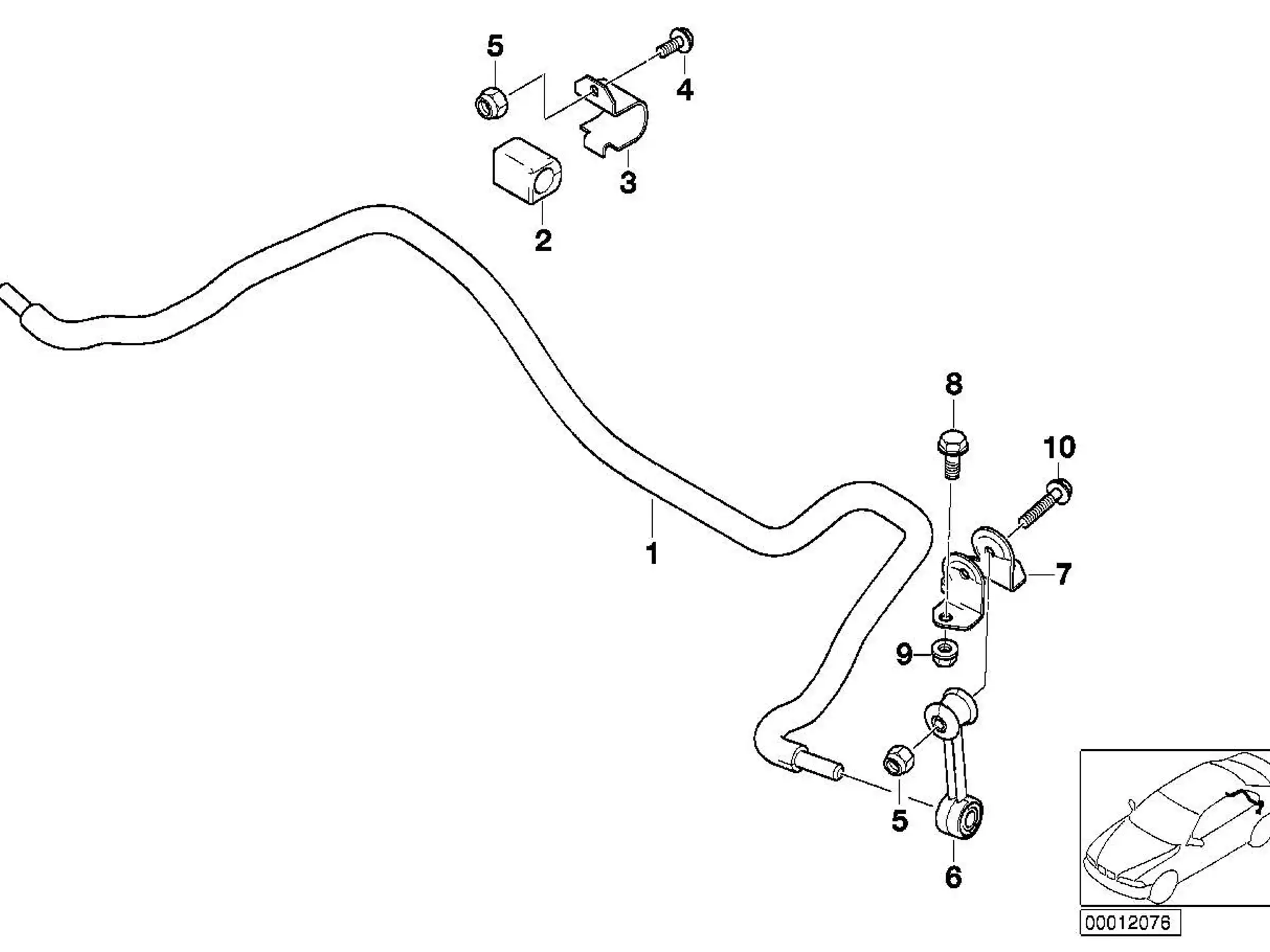 BMW Gummilager Stabilisator E46 33551096669