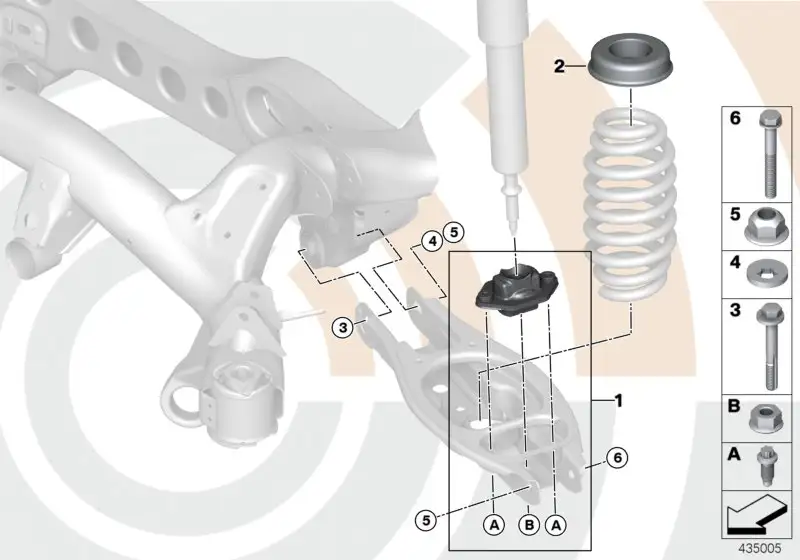 BMW Reparatursatz Gummilager Stossdämpfer E81 E82 E84 E87 E88 E90
