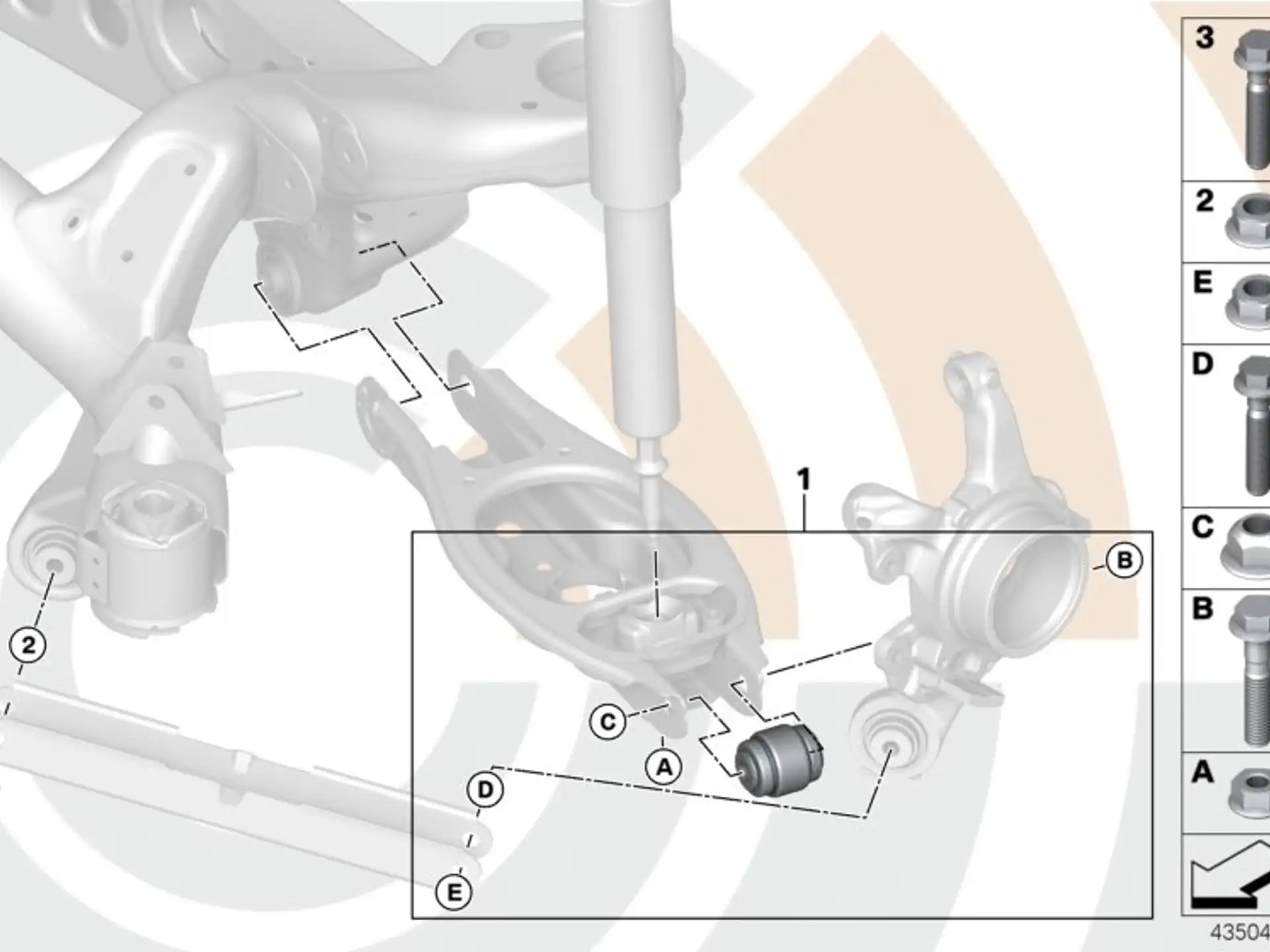 BMW Reparatursatz Kugelgelenk E81 E82 E84 E87 E88 E90 E91 E92 E93 33322406293