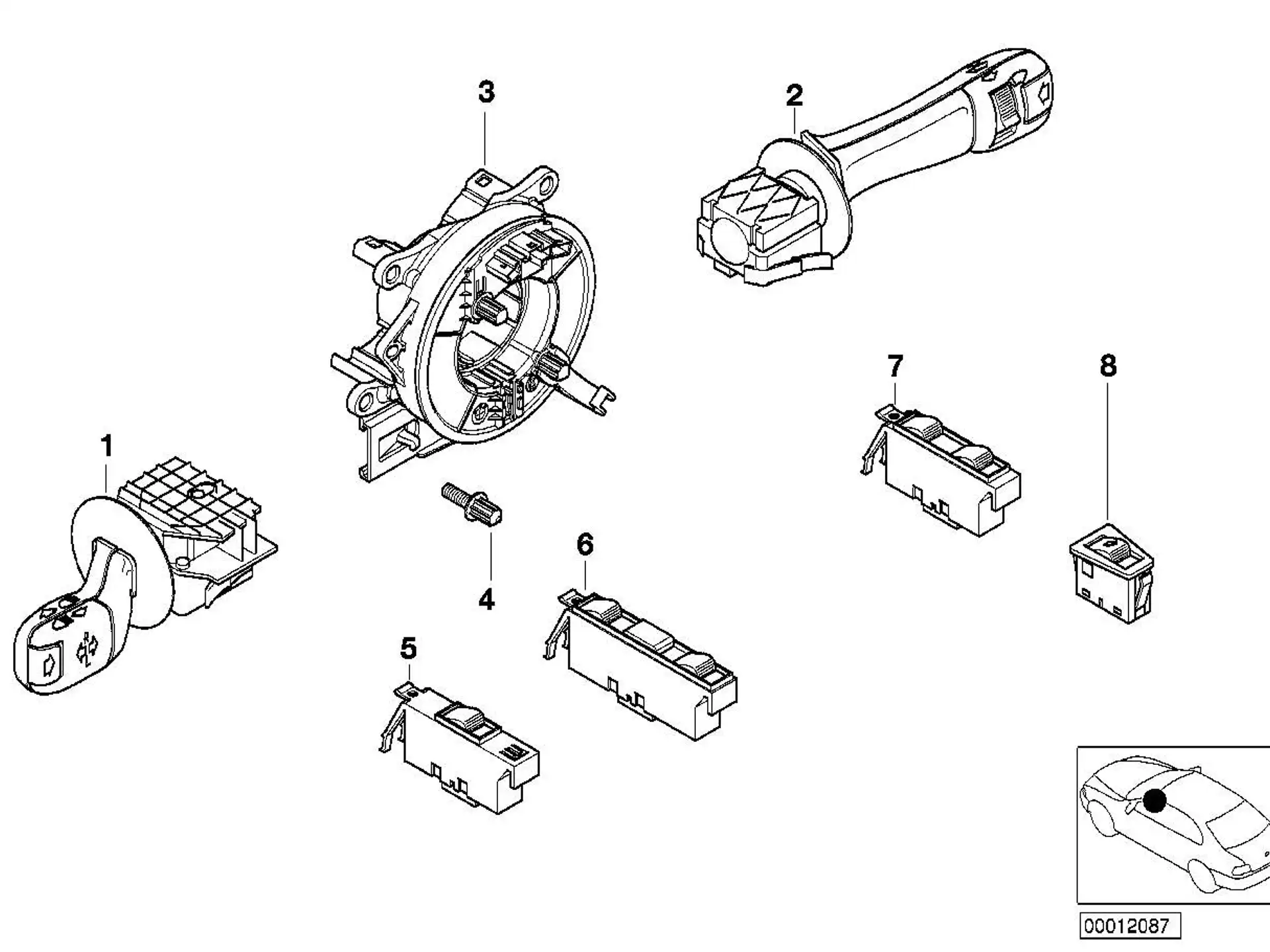 BMW Schalter Fensterheber Fahrerseite E46 61316902177