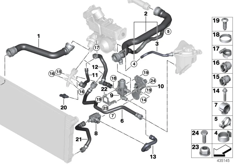 BMW Kühlmittelschlauch F07 F10 F11 17127809818