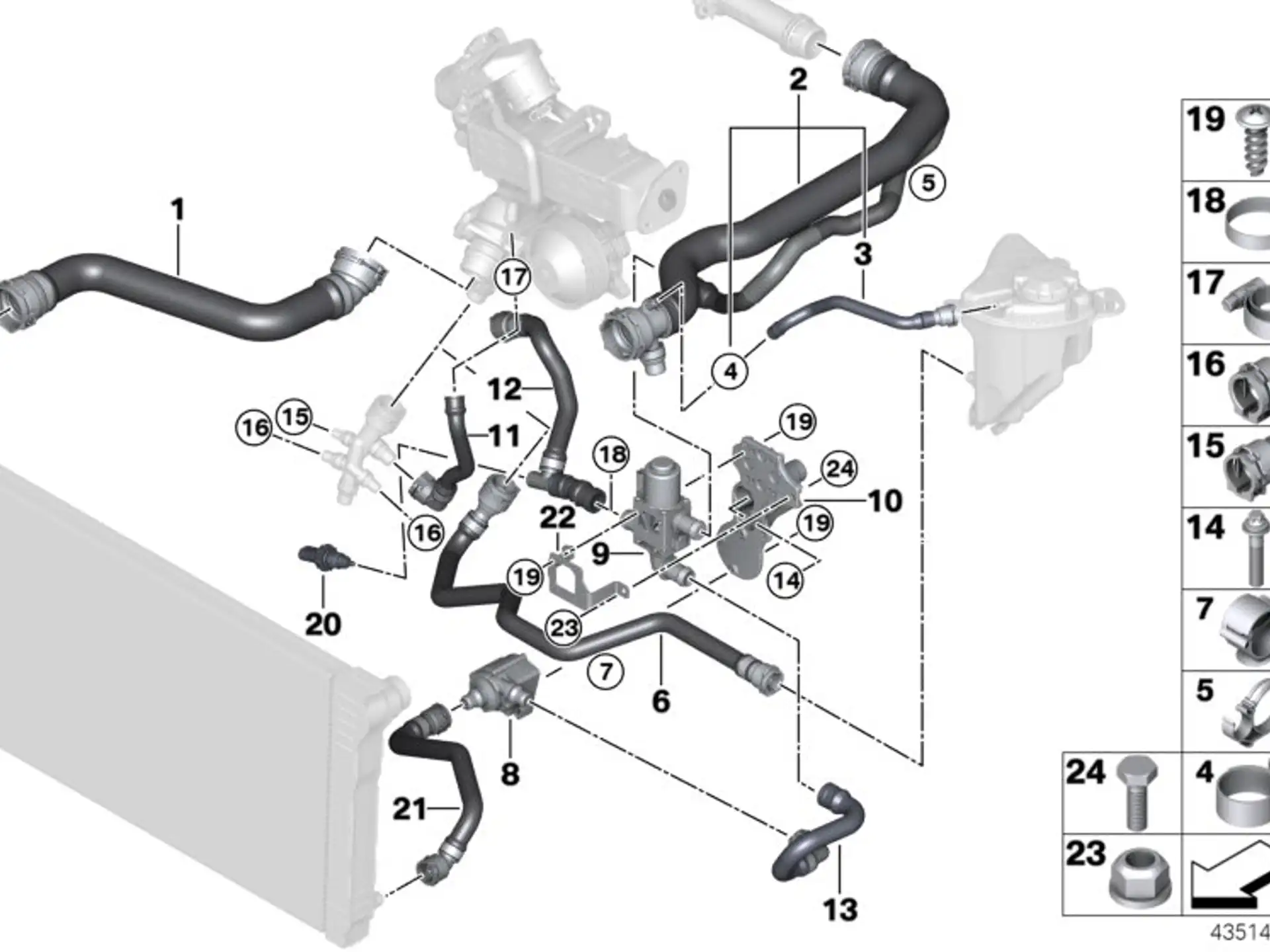 BMW Kühlmittelschlauch F07 F10 F11 17127809818