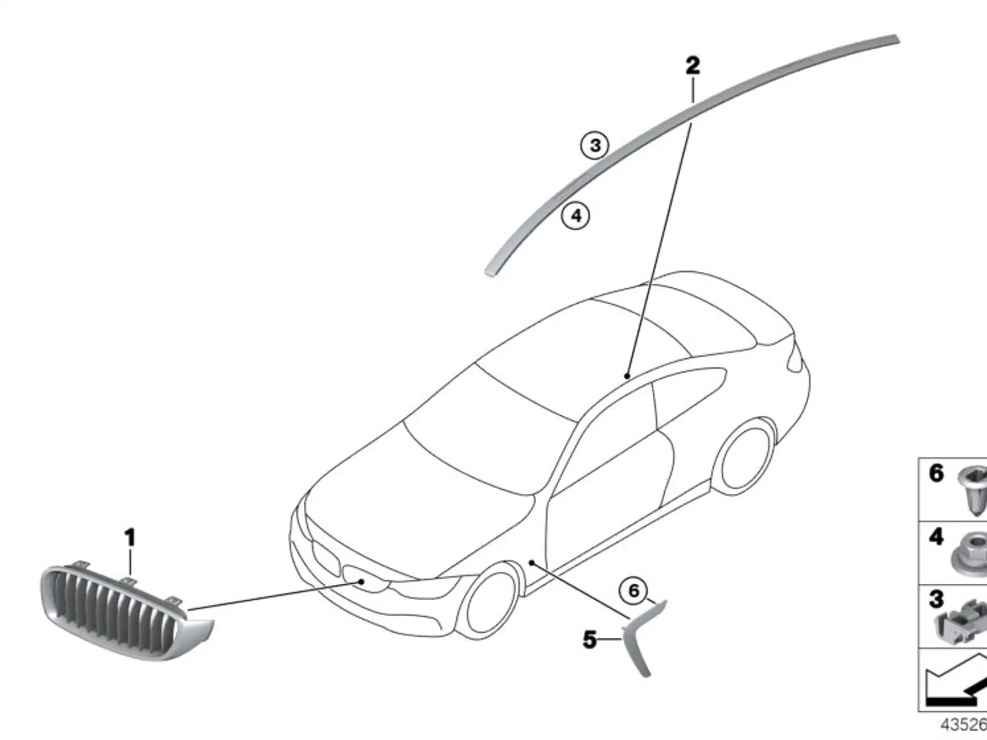 BMW Luftführung seitlich rechts F32 F33 F36 51747294826