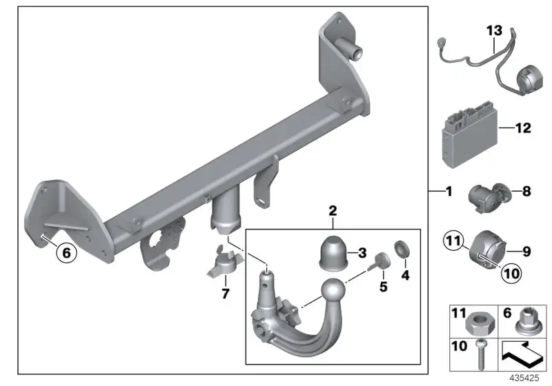 BMW Nachrüstkabelsatz Steckdose F10 F11 F25 F26 61122350886 - 5er