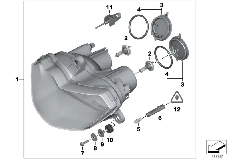 BMW Scheinwerfer 63127713432