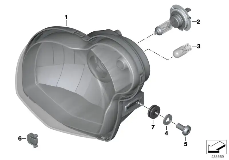 BMW Scheinwerfer K15 K25H 63127696880