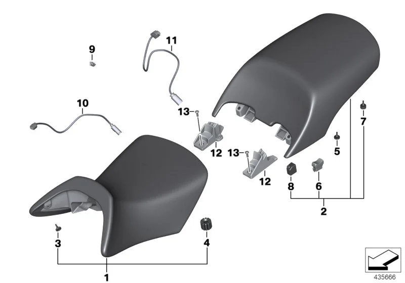 BMW Adapterleitung Sitzheizung Fahrersitz K26 K44 61127688145