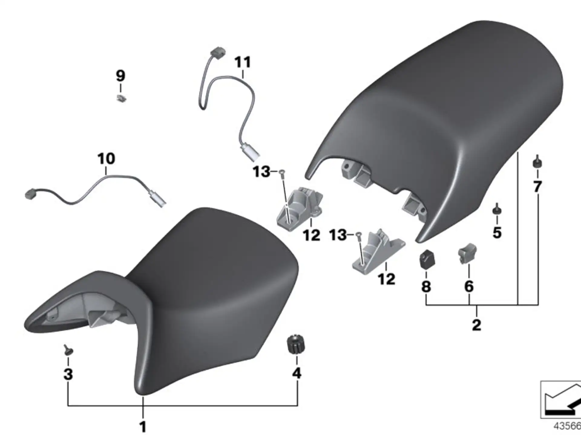 BMW Adapterleitung Sitzheizung Fahrersitz K26 K44 61127688145