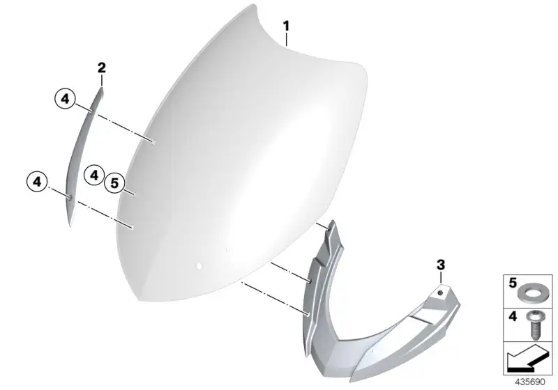 BMW Windschild K26 46637711658
