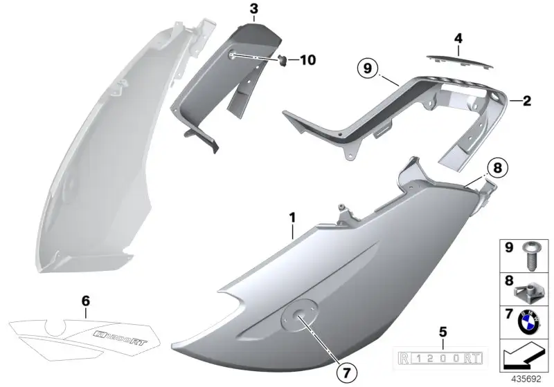 BMW Seitenverkleidung vorne links K26 46637711691 - Bildposition