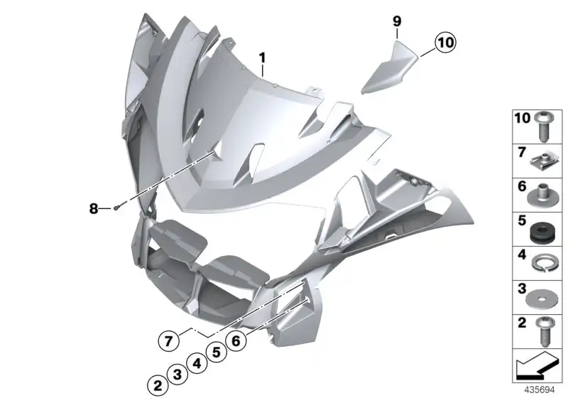 BMW Windleitflügel rechts K26 46637681576 - Bildposition 09