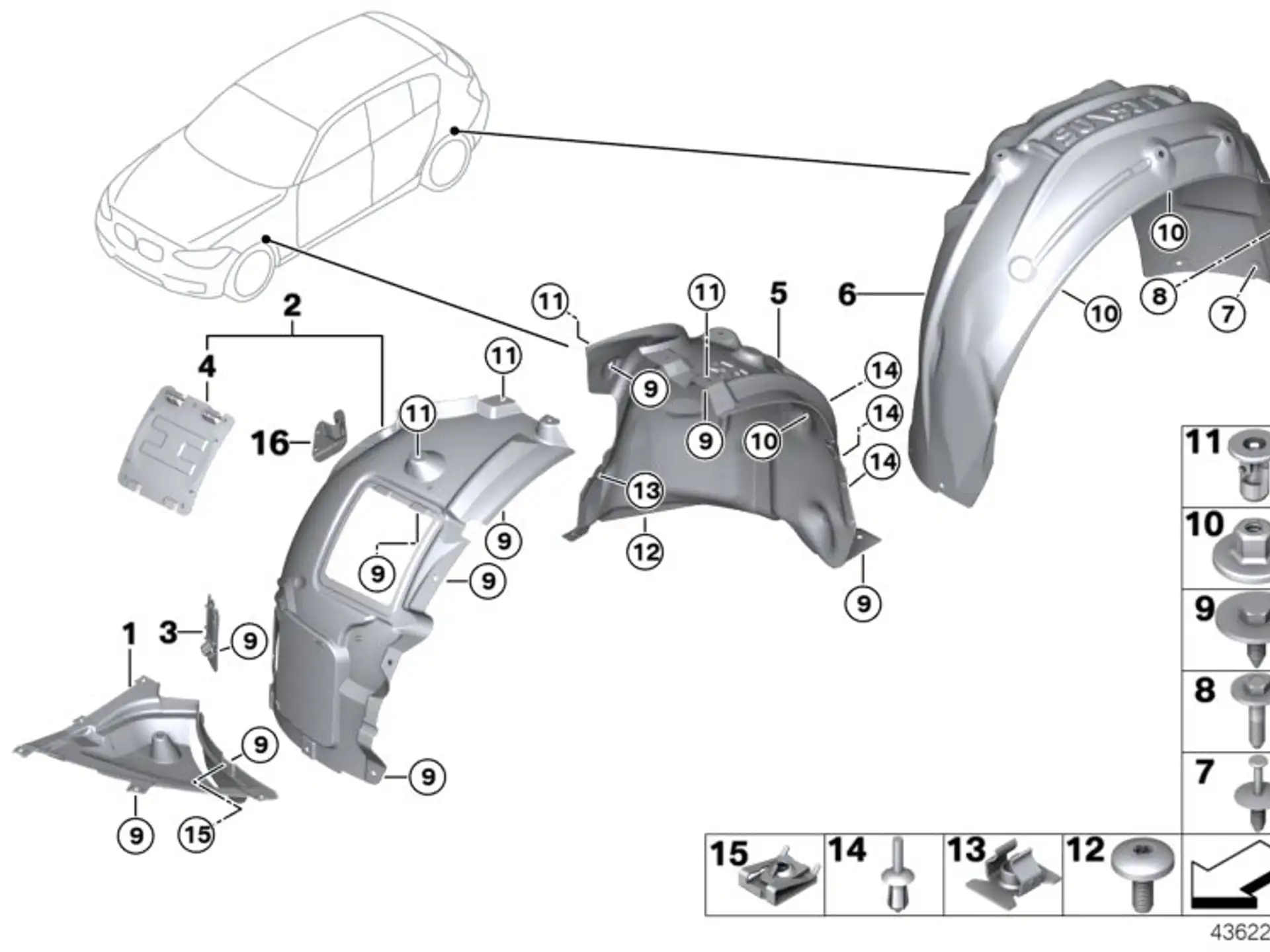 BMW Deckel Lampenwechsel F20 F21 F22 F23 F30 F31 F32 F33 F34 F36 F80 F82 F83 F87N 51717260397
