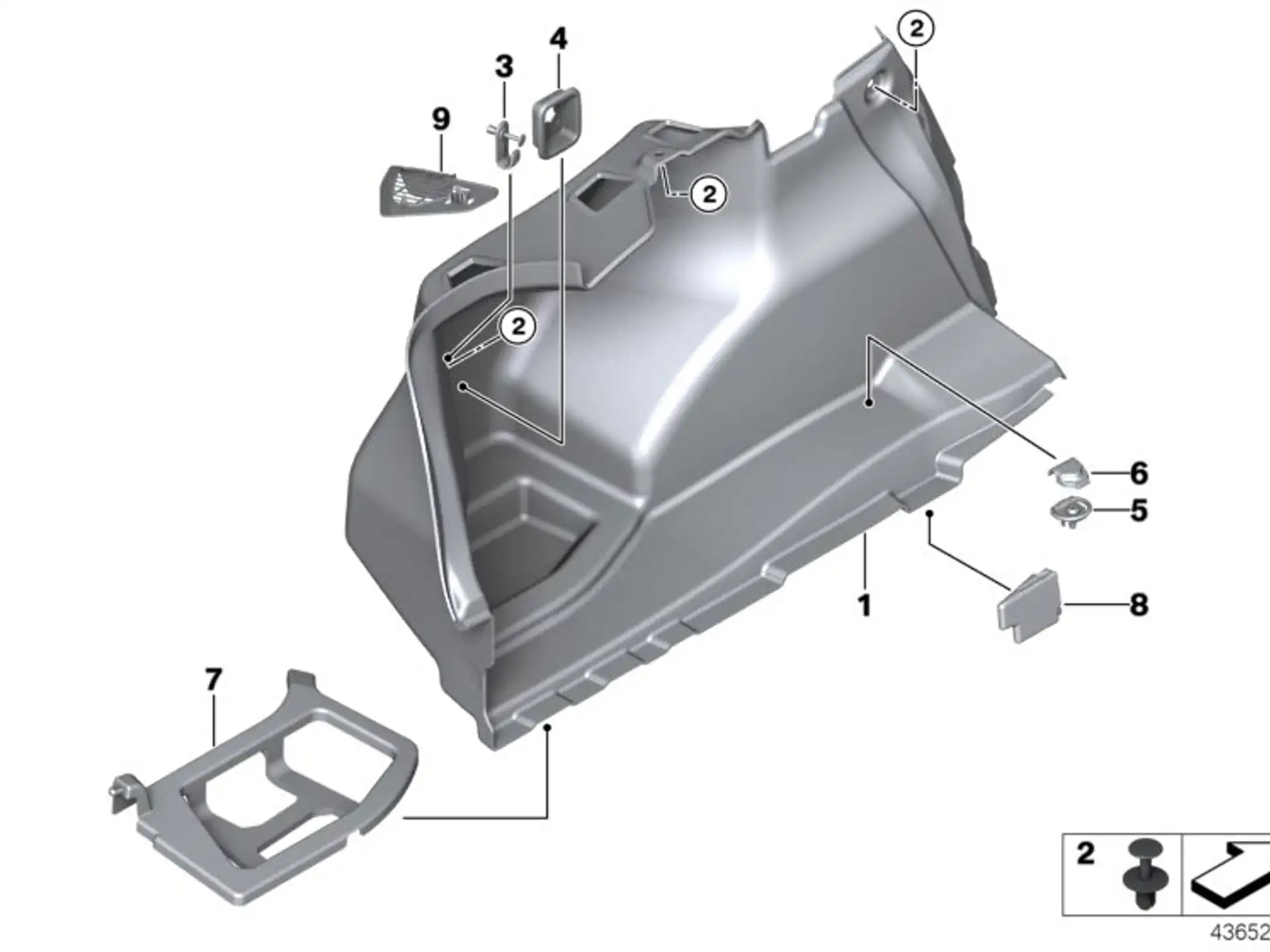 BMW Haken F10 F22 F23 F30 F32 F20 F44 F80 F87 F87N G29 M40i 51477258562