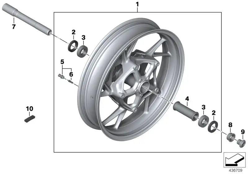 BMW Vorderrad K73 36318551409