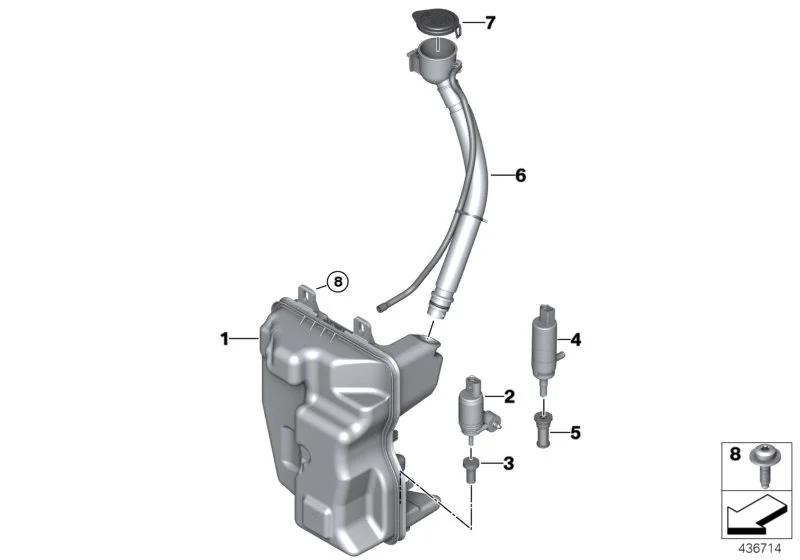 BMW Deckel Befüllkanal E30 E53 E60 E61 E63 E64 E83 E89 F39 F45 F46 F48 F95 F96 F97 F98 G01 G02 G05 G06 G07 I01 F54 F55 F56 F56E F57 F60 R55 R56 R57 R58 R59 R60 R61 61667375587