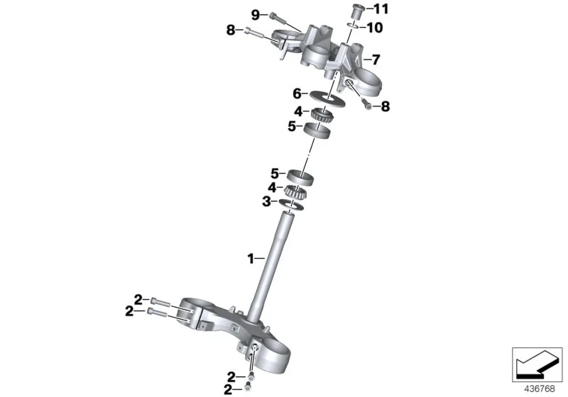 BMW Gabelbrücke unten K73 31428566572