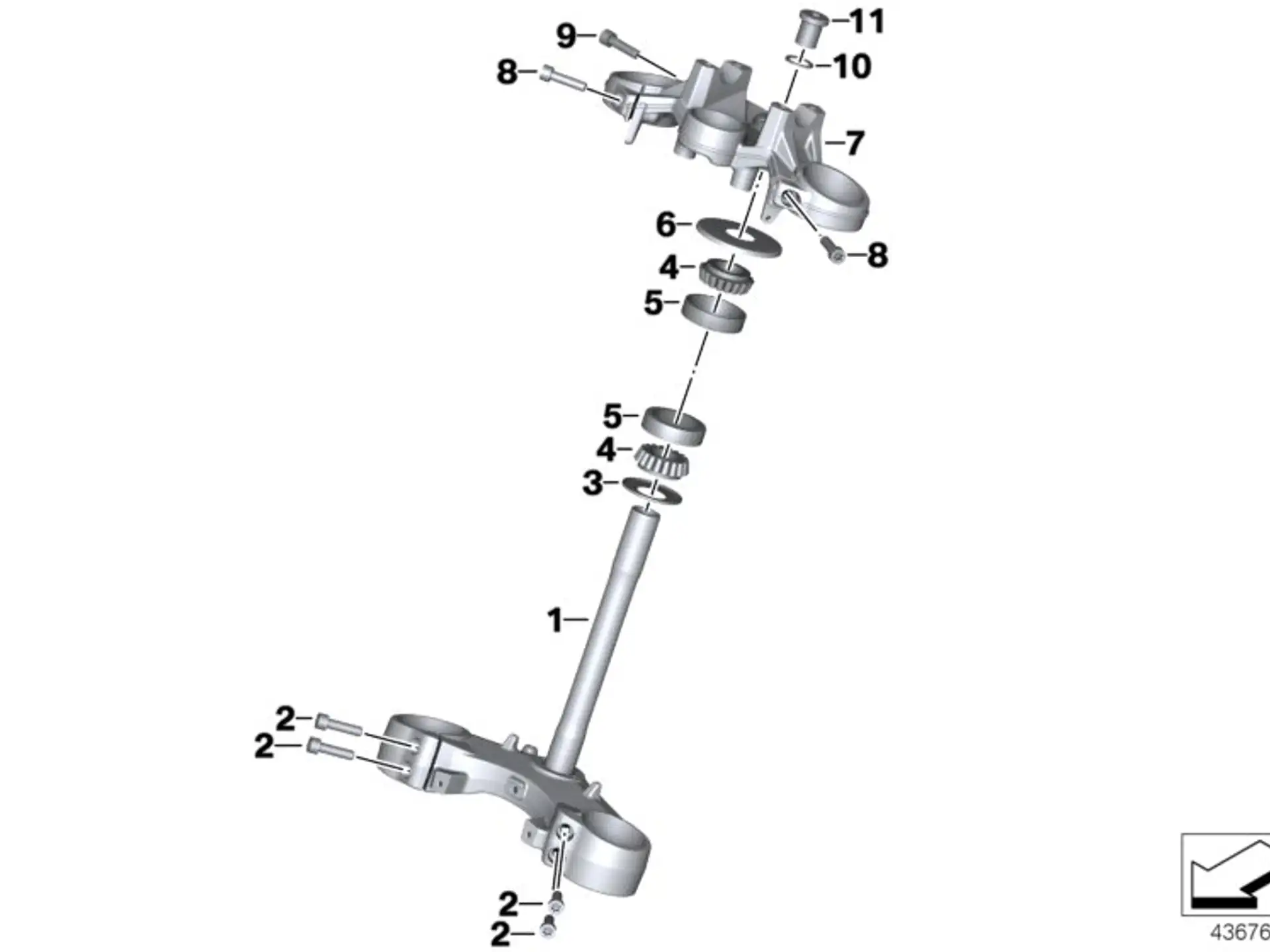 BMW Gabelbrücke unten K73 31428566572