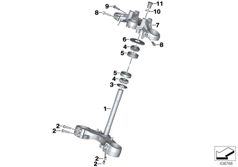 BMW Gabelbrücke oben K73 32418546421