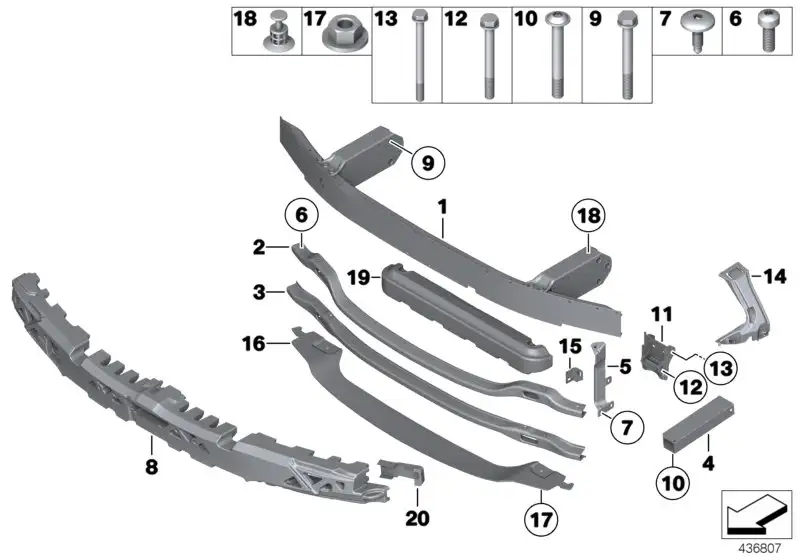 BMW Deckel Stossabsorber F10 F11 51117293242 - Bildposition 20