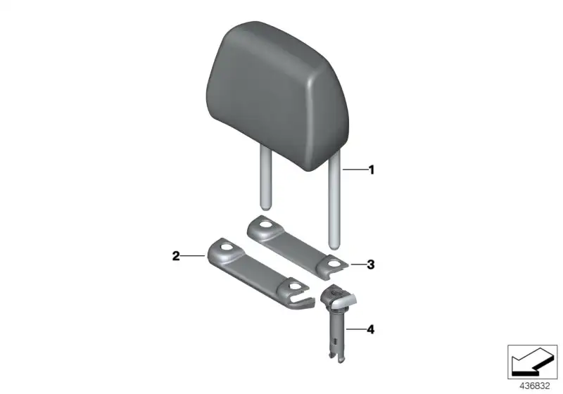 BMW Kopfstütze Stoff F23 52207343712