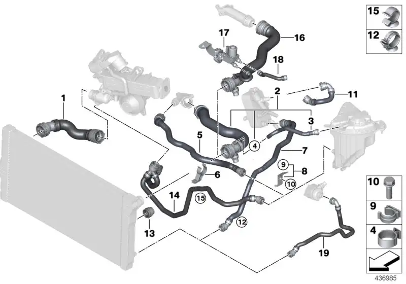 BMW Clip E70 E71 F01 F07 F10 F11 F15 F16 F39 F48 M40i 17127798499